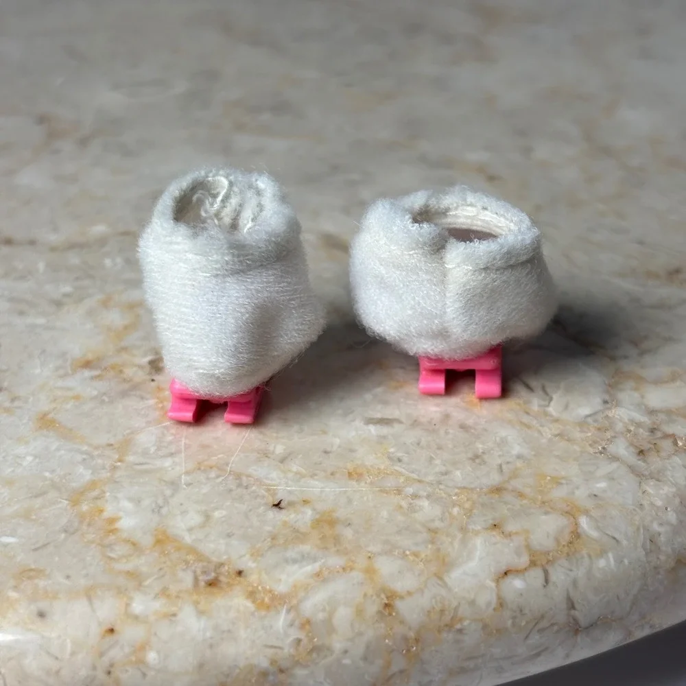 Hasbro My Little Pony‎ G1 Ice Skating Shoes White Pink Vintage 1980s Accessory